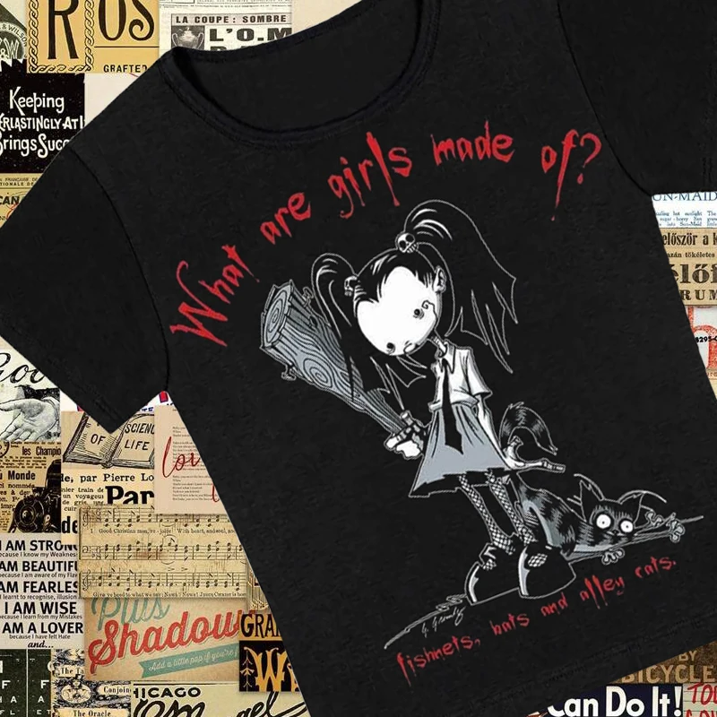 Аррогантный крутой уличный принт для девочек Y2k винтажная тонкая одежда с