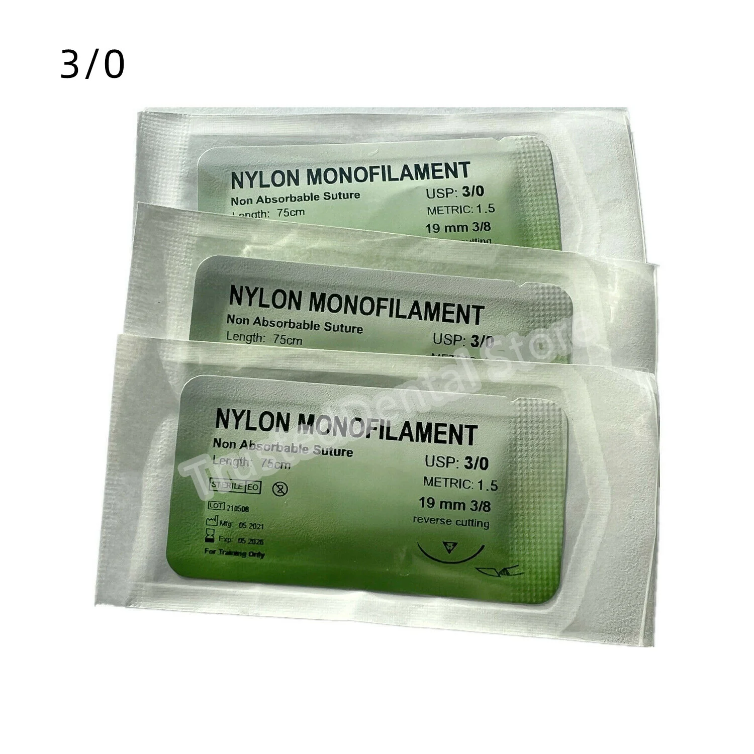 

Стоматологическая хирургическая монофиламентная Стерильная нейлоновая синяя фотокамера 75 см USP 3/0