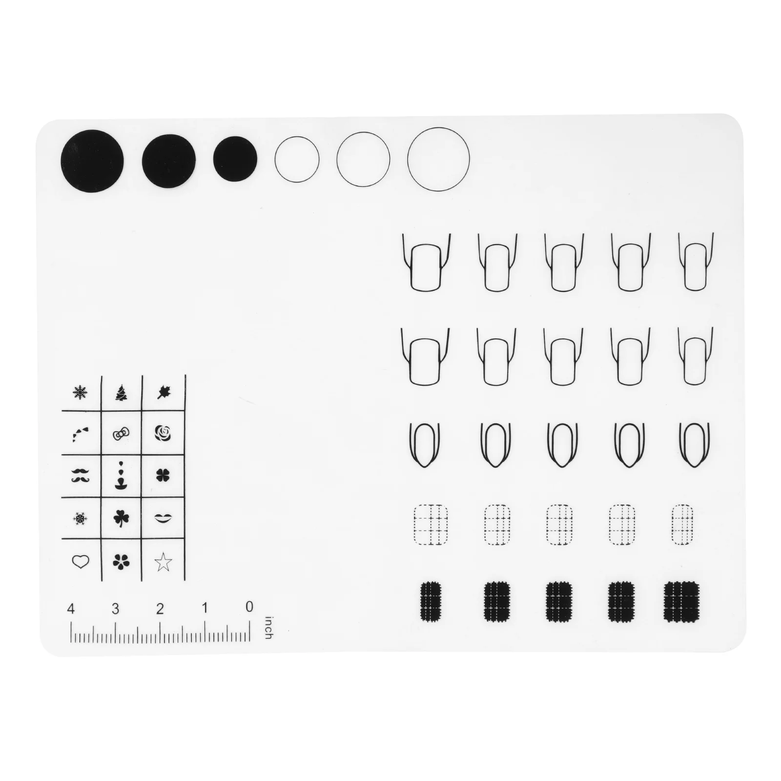 

Nail Mat Pad Silicone Practicetable Stamping Workspace Cover Mats Polish Plate Coloring Manicure Design Washable Acrylic