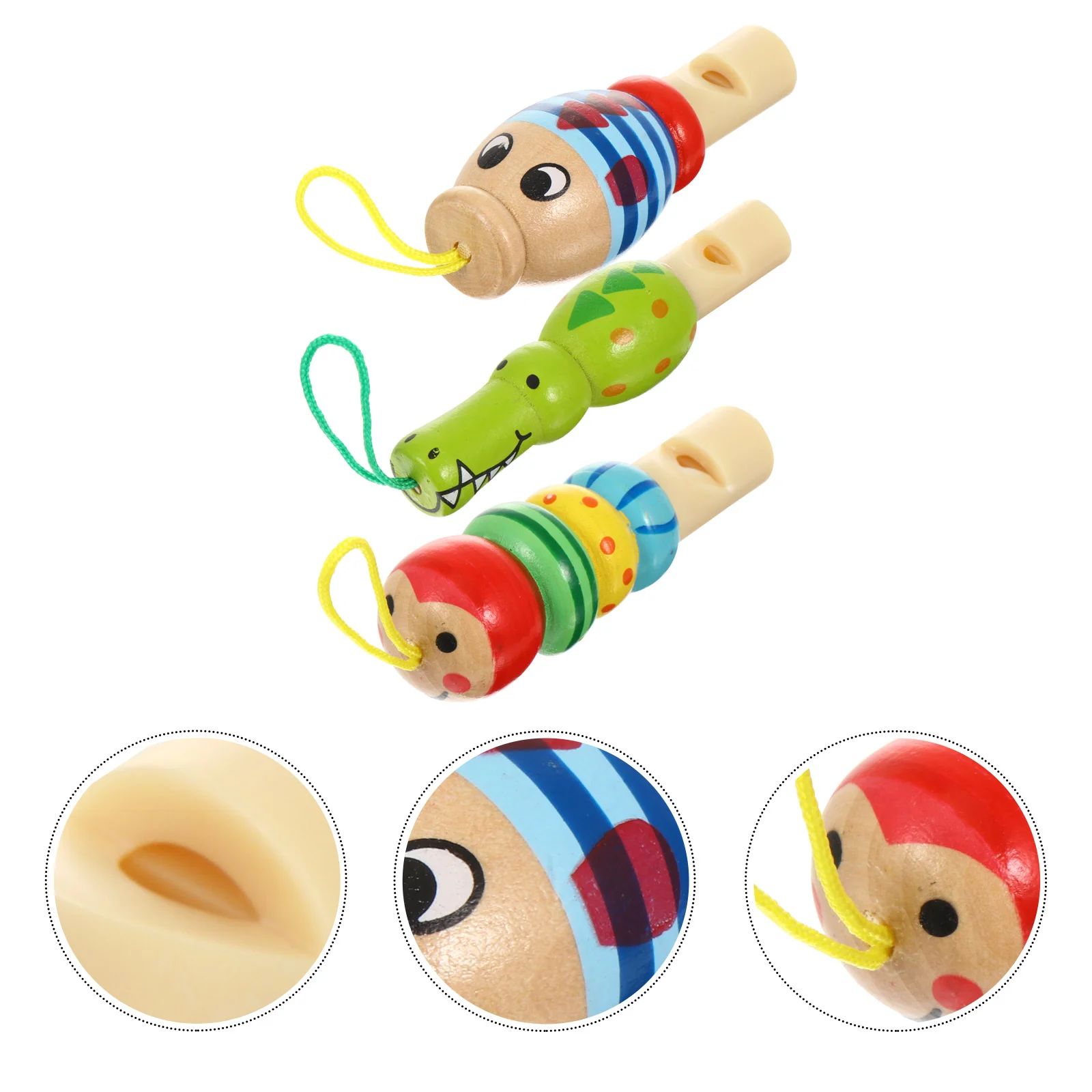 

3 Pcs/ Animal Whistle Children Toy Cartoon Kids Sound Toys Musical Instrument Plaything Wooden Baby Bath Water bird