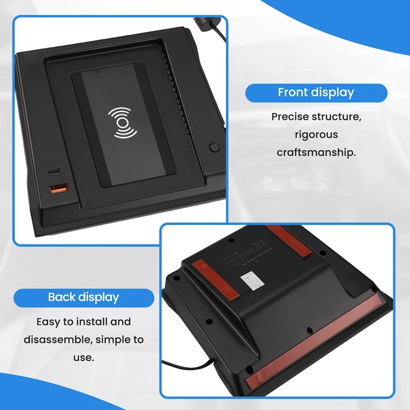 Автомобильное беспроводное зарядное устройство для Mitsubishi Pajero Sport 2021-2023 адаптер