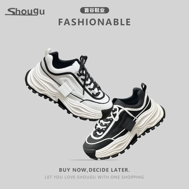 

Женские кроссовки из натуральной кожи, на высокой подошве