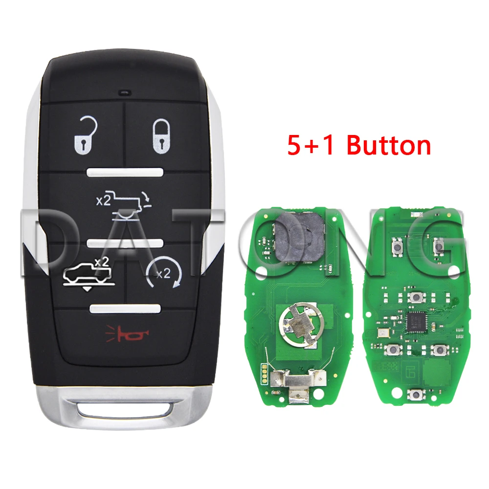 

Автомобильный пульт дистанционного управления Datong World для Dodge RAM 1500 Pickup 2019 + 4A оригинальный PCF7939M 433 МГц Стандартная карта