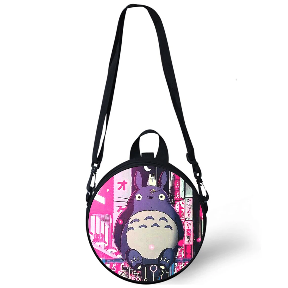 Tonari no Totoro Anime Child kindergarten Bag 3D Print Crossbody Shoulder Bags For School Women Mini Round Bagpacks Rugtas Bag