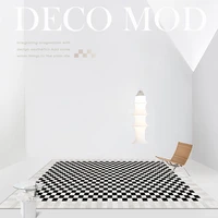 checkerboard carpet bedroom bedside living room sofa coffee table rugs blanket nordic modern style carpet customizable floor mat