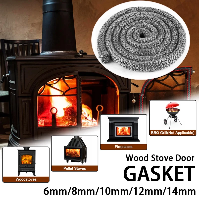 

Прокладка, веревочное уплотнение, термостойкость, замена прокладки из стекловолокна для дровяных печей и каминов, котел, аксессуары для дома