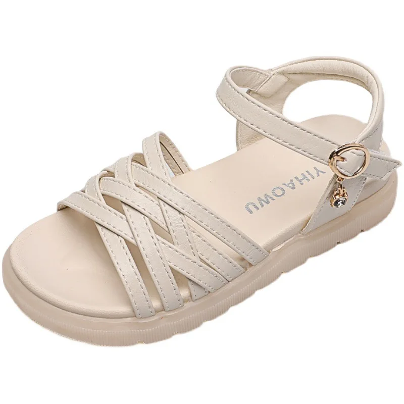 

Сандалии в римском стиле для девочек, Новинка лета 2022, крутые мягкие ботинки принцессы, пляжная обувь для детей и девочек