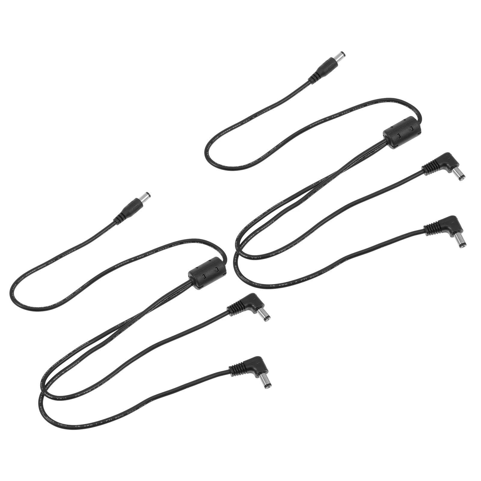 

2 Pcs Effect Booster Line Power Supply Cables Musical Instrument PVC Voltage Metal Effector Accessory Practical