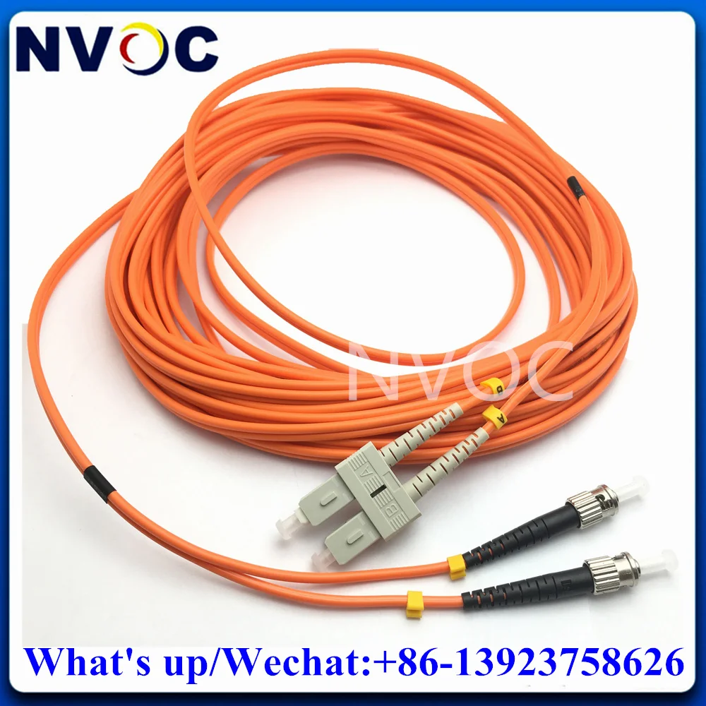 

10Pcs SC-ST OM2 DX 2M Fiber Patch Cord,SC/ST/FC/LCUPC Multi Mode 50/125 Duplex 2.0mm 3.0mm Orange LSZH Optical Connector Cable