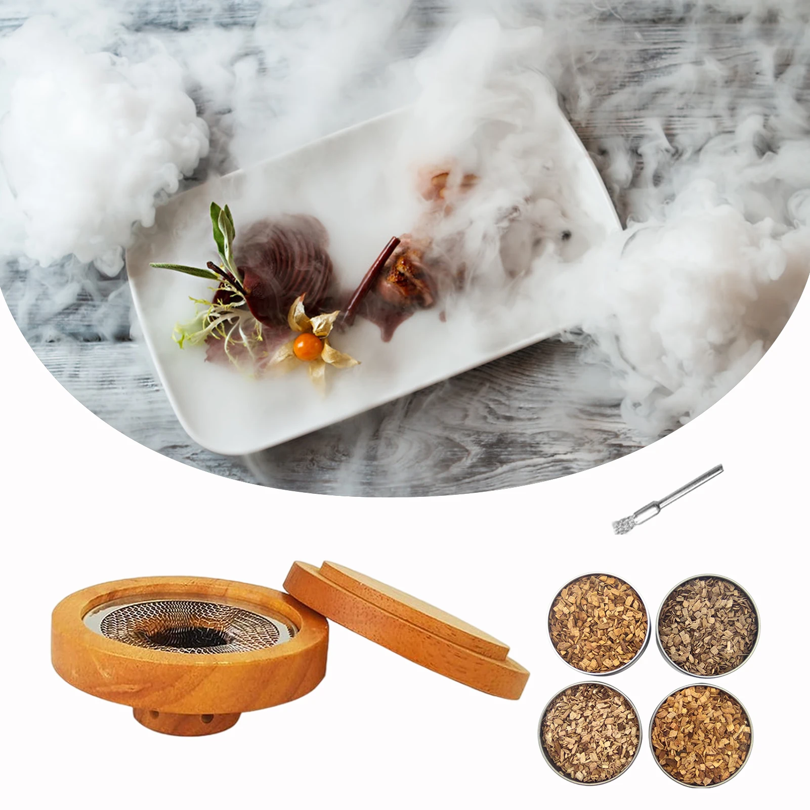 

Cocktail Smoker Wood Chips Old Fashioned Cold Smoker Cold Smoker Father's Day Gift for Whiskey Wine Bourbon Cheese Meat