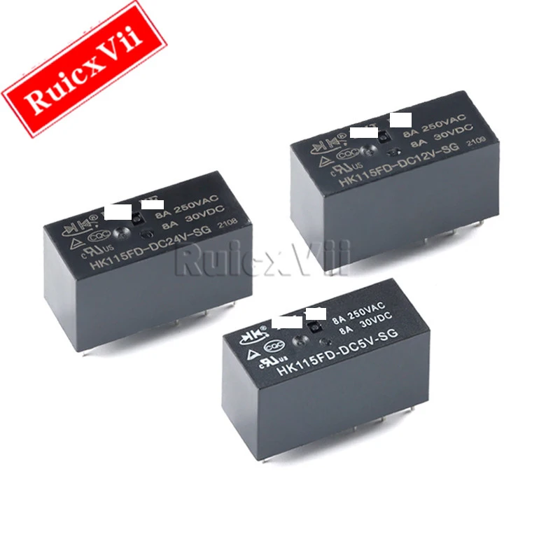 

5PCS power relay HK115FH HK115FD-DC5V 12V 24V-SG