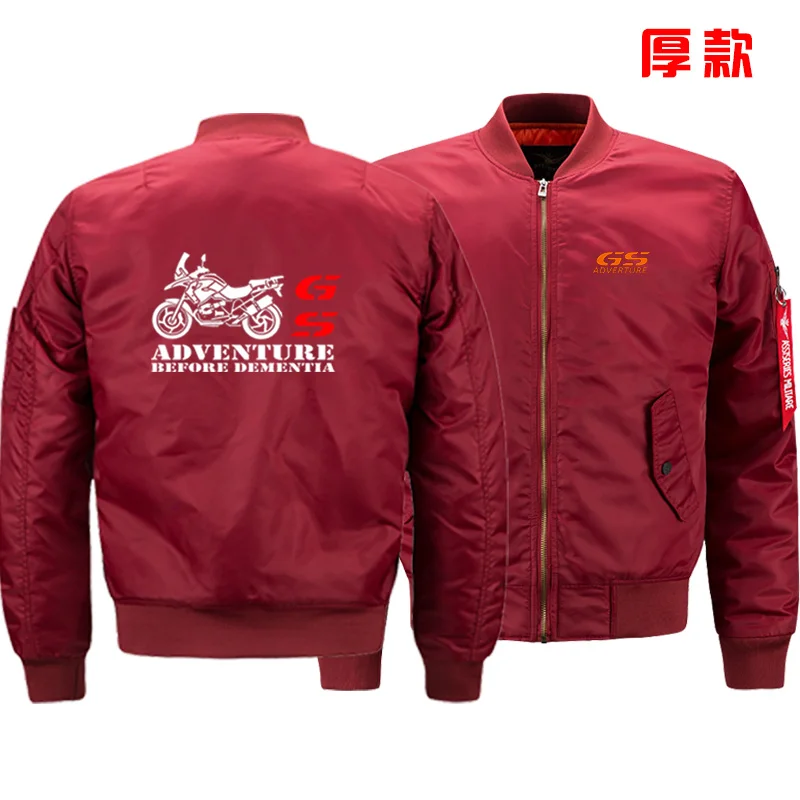 

2023 NEW Flight Flying Jacket Winter Thicken Warm Zipper Men Jackets GS ADV Men Casual Coat