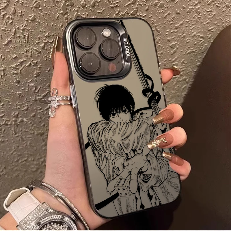 Фото Чехол S-Sakamoto Days Nagumo Dafu Plating для iPhone 17 Air 16 15 11 12 14 13 Pro Max XS X XR Plus 8 7 SE 2020 Противоударный чехол №2