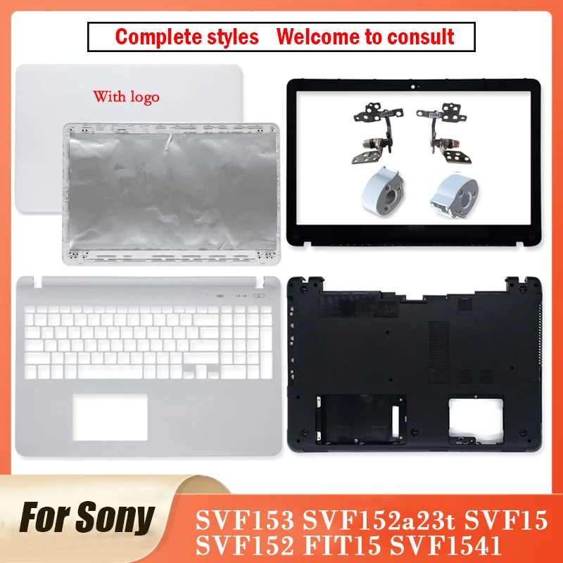 

For Sony SVF15 SVF152 SVF153 SVF152a23t FIT15 SVF1541 NEW Laptop Lcd Back Cover Front Bezel Plamrest Hinges Bottom Case No Touch