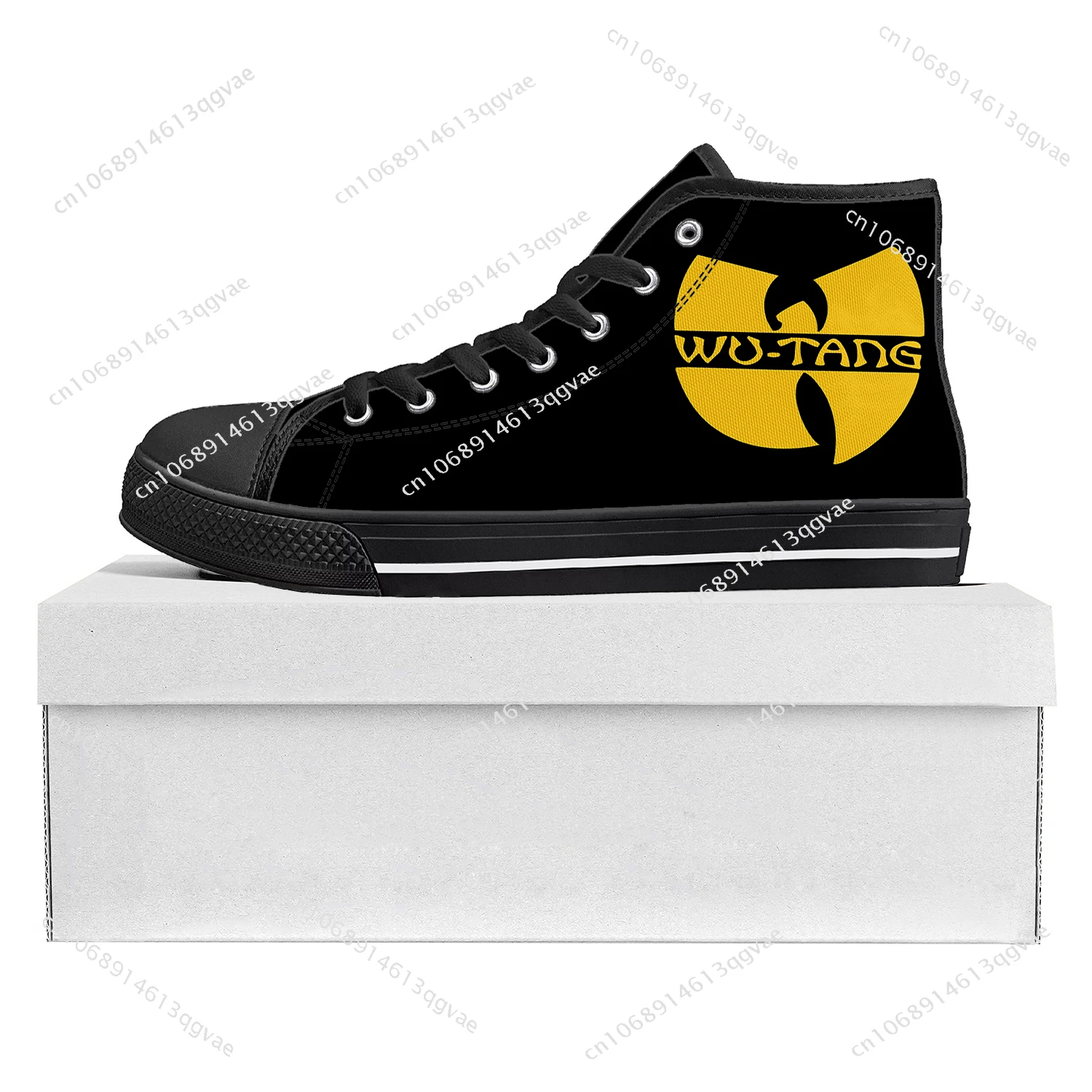 

Wu-T-Tang Clan High Top High Quality Sneakers Mens Womens Teenager Canvas Sneaker Custom Made Shoe Casual Couple Shoes Black