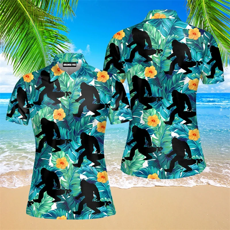 

Fashion Men Polo Shirt 3d Hawaii Print Daily Casual Short Sleeve Loose Oversized T-Shirts Street Cool Tops Summer Men‘S Clothing