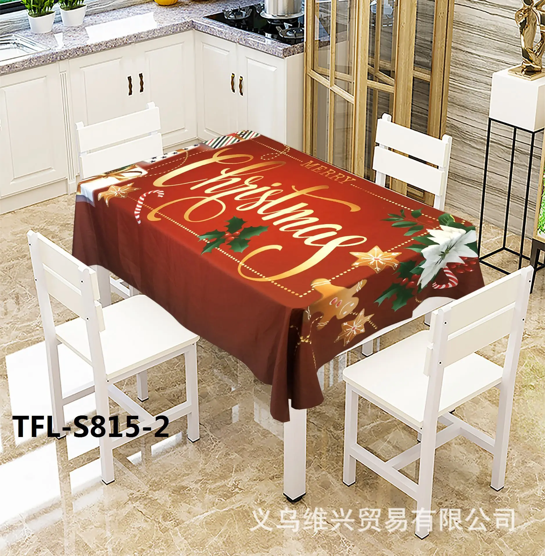 

2022 Fabric Waterproof Antifouling Creative Printing Tablecloth European Style Christmas Tablecloth Tablecloth Digital Printing
