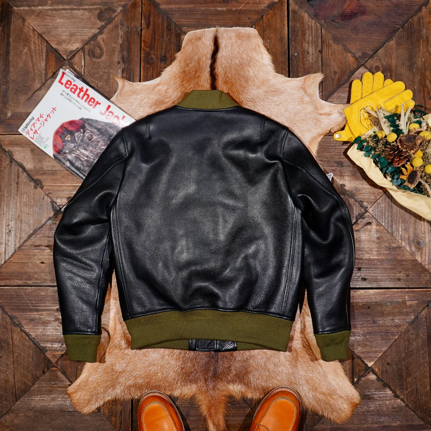 Tailor Brando из воловьей кожи растительного дубления MA1, куртка-пилот, американская винтажная короткая классическая куртка из натуральной кожи (art.: 3920d113d7abc) - 3920d113d7abc