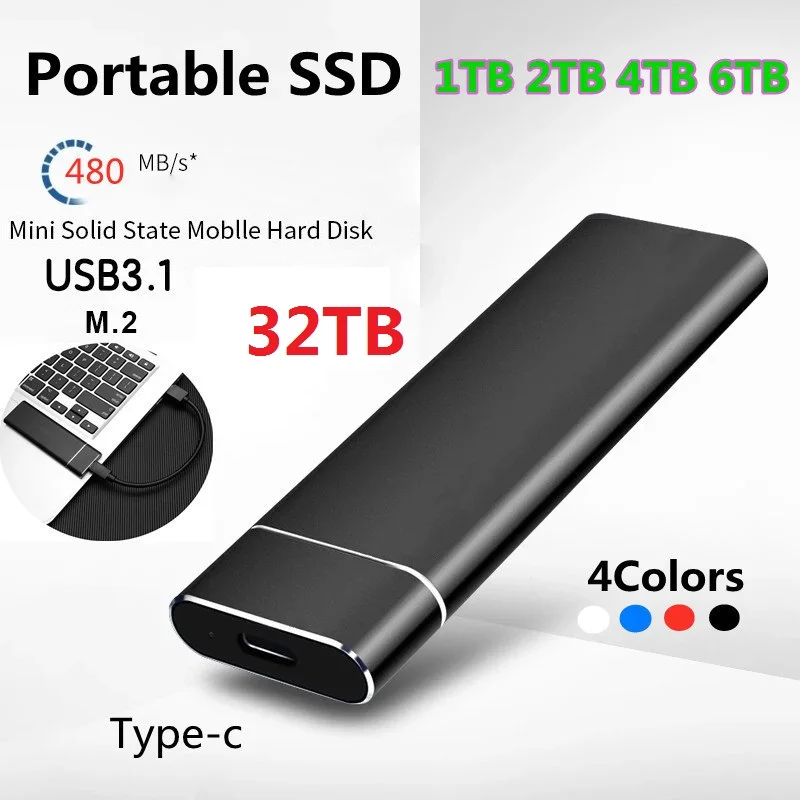 

Портативный SSD-накопитель на 4 ТБ, 16 Тб