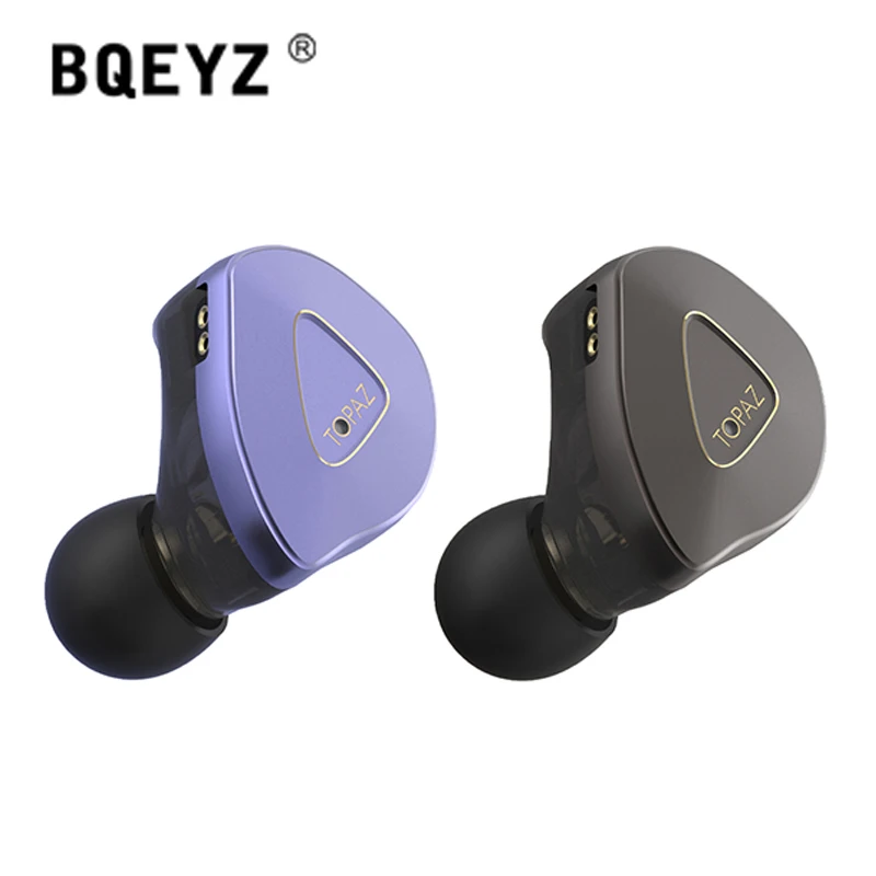 

BQEYZ наушники с топазом 13 мм LCP Dynamic + 9-слойные гибридные наушники PZT с 2 драйверами HiFi IEM музыкальные наушники 2,5 мм/3,5 мм/4,4 мм наушники