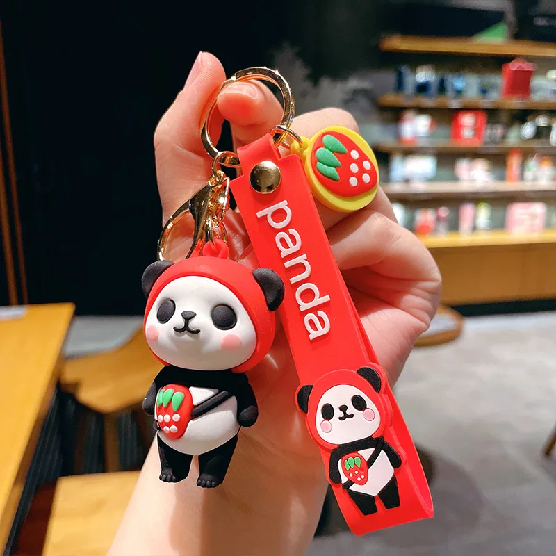

Cartoon cute Chinese style panda car key pendant creative keychain mascot souvenir bag pendant