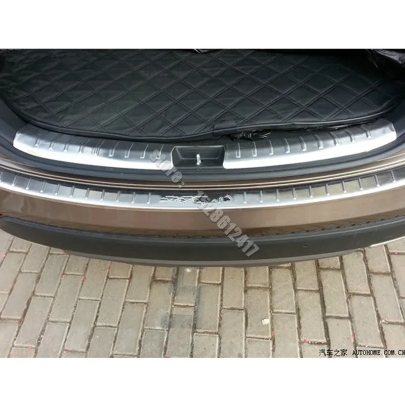 

car accessories Stainless Steel Rear Bumper Protector Sill Trunk Tread Plate Trim for Hyundai Santa Fe IX45 2013-2016