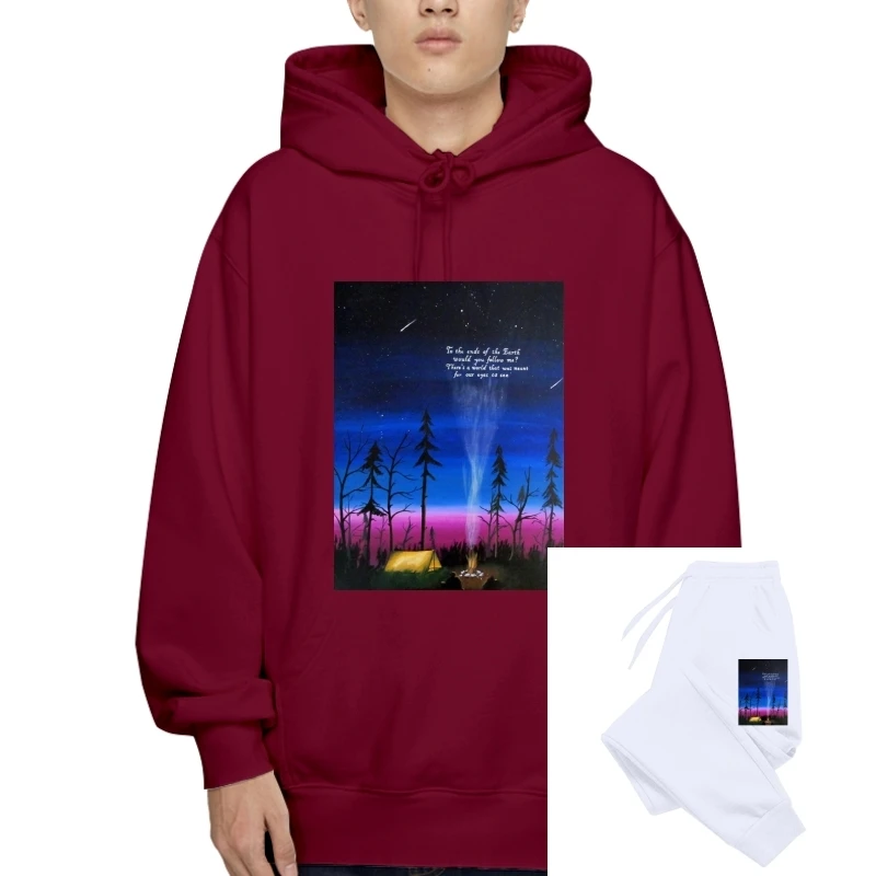 

ends of the earth Pullover ends earth camping nature acrylic lord huron bonfire fire night