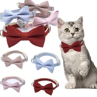 pet accessories cat collars cat brands personalized pet cat and dog british plaid bows cat bow ties bells collar beauty products