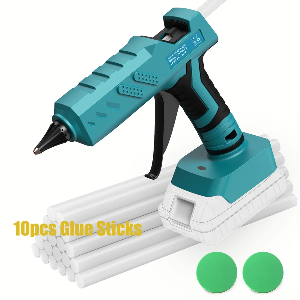 

Аккумуляторный клеевой пистолет Makita 80 Вт синего цвета