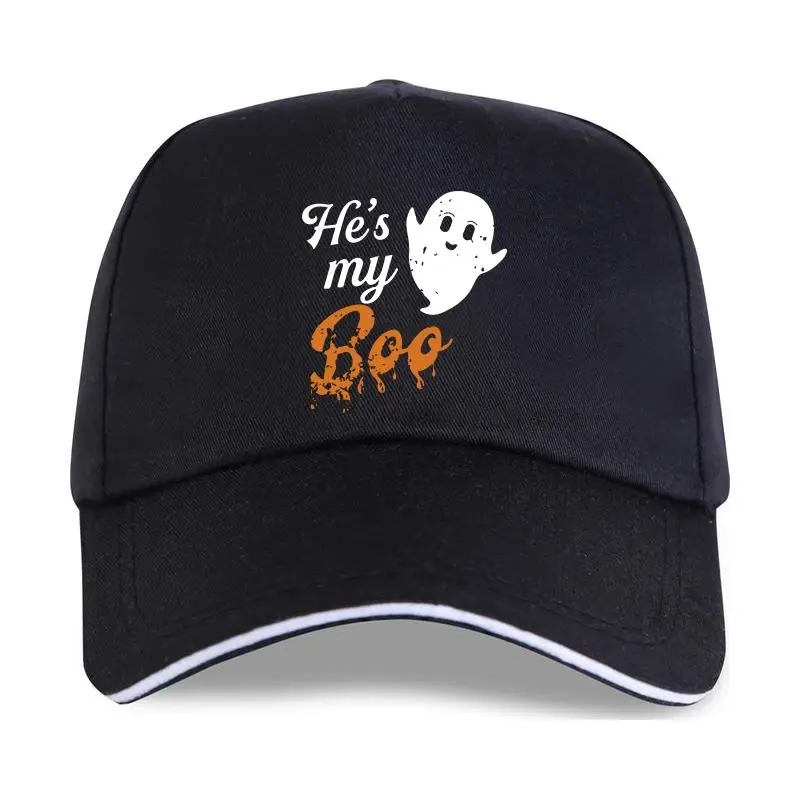 

new cap hat Funny Halloween He's My Boo For Couples Summer Cotton Baseball Cap Unisex 2021 S-3XL