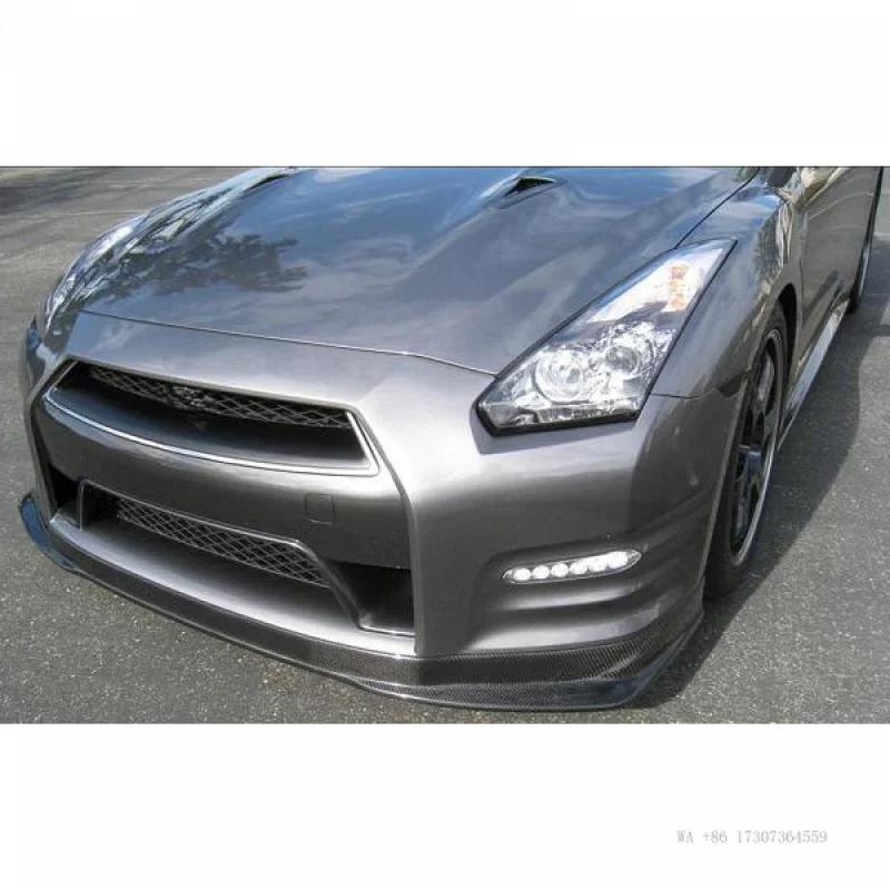 Фото Горячая новинка: карбоновый спойлер-лип для Nissan GT-R35 (2012-2016), модель KSK, передний сплиттер, элемент для тюнинга №2