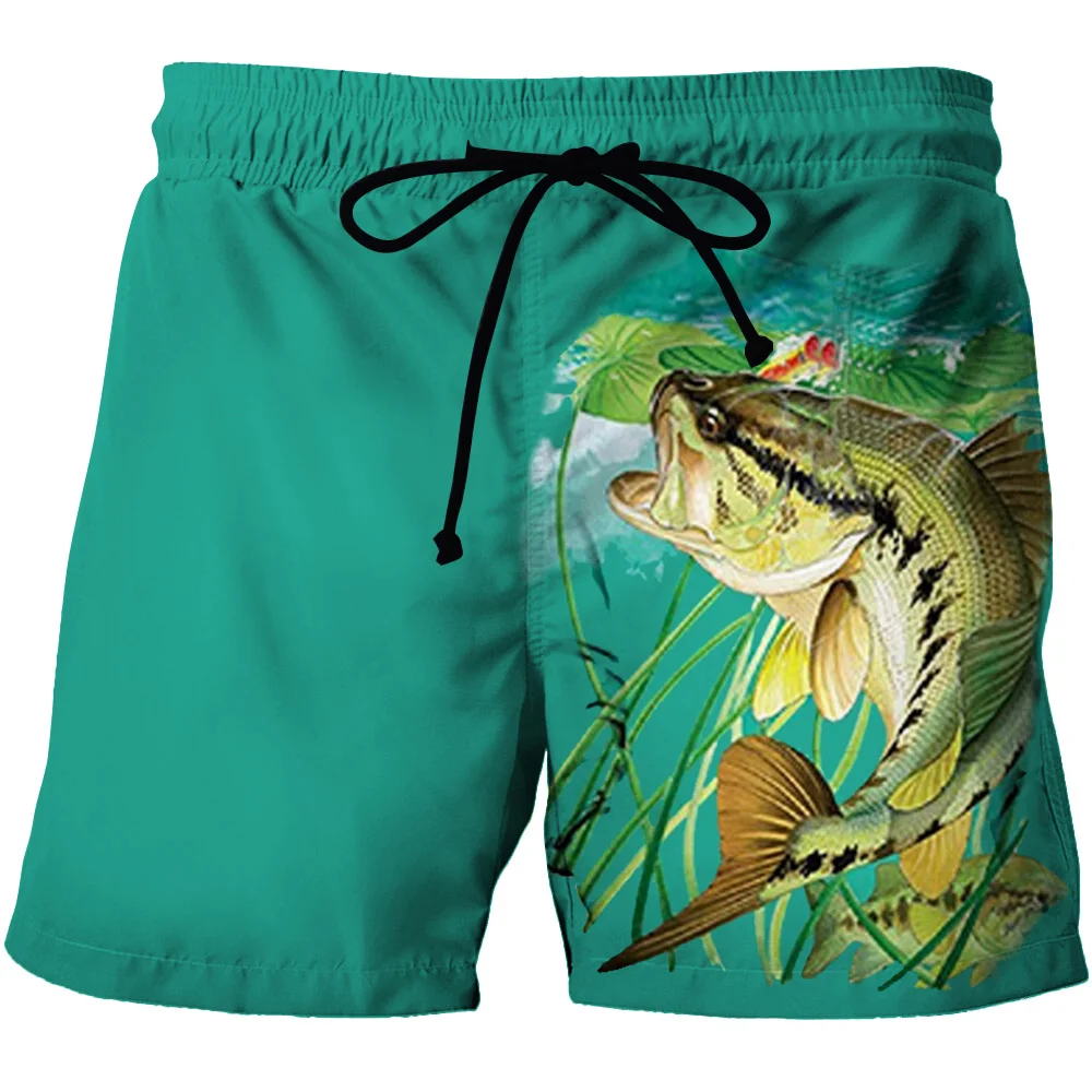 Fashion European And American Printed Men's And Women's Beach Shorts 3D Printed Fishing Pattern Casual Sports Swimming Beach Pan