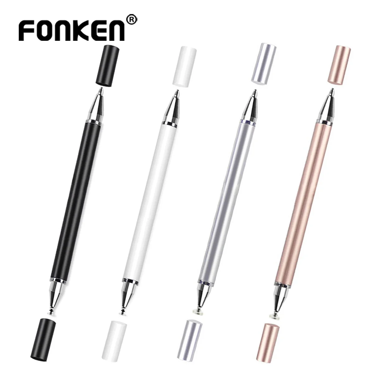 FONKEN 2 In 1 Stylus Pen for Phone Tablet Pen Capacitive Screen Caneta Touch Pen Ballpoint Pen Drawing Pencil for Samsung Xiaomi