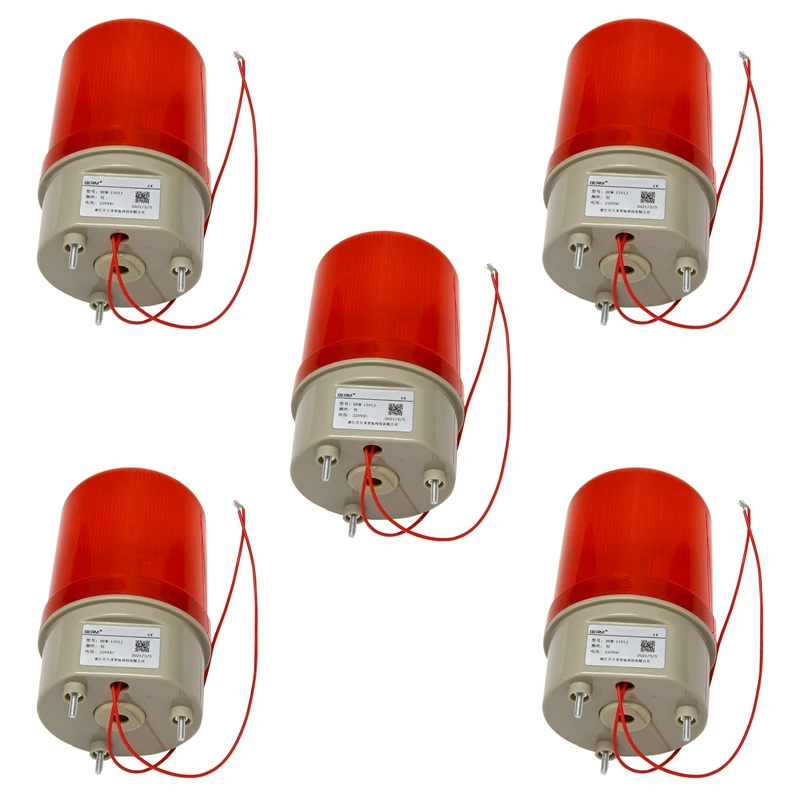 ABGZ-5X Industrial Flashing Sound Alarm Light,BEM-1101J 220V Red LED Warning Lights System Rotating Light