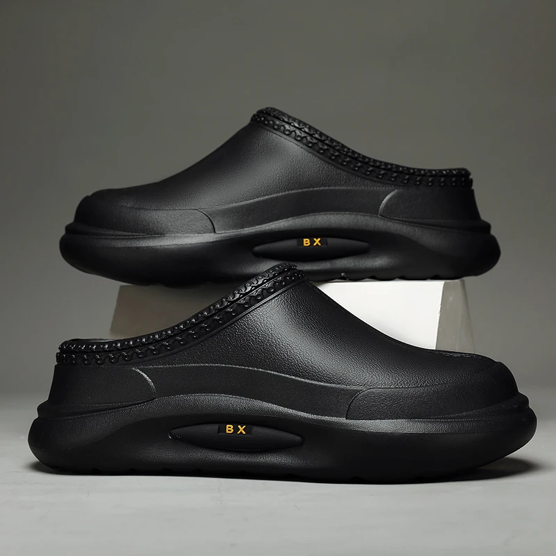 

New Arrivals Kitchen Chef Shoes Slip On Waterproof Antiskid Wearproof Garden Clogs For Men Lightweight Men Slippers Size 39-45