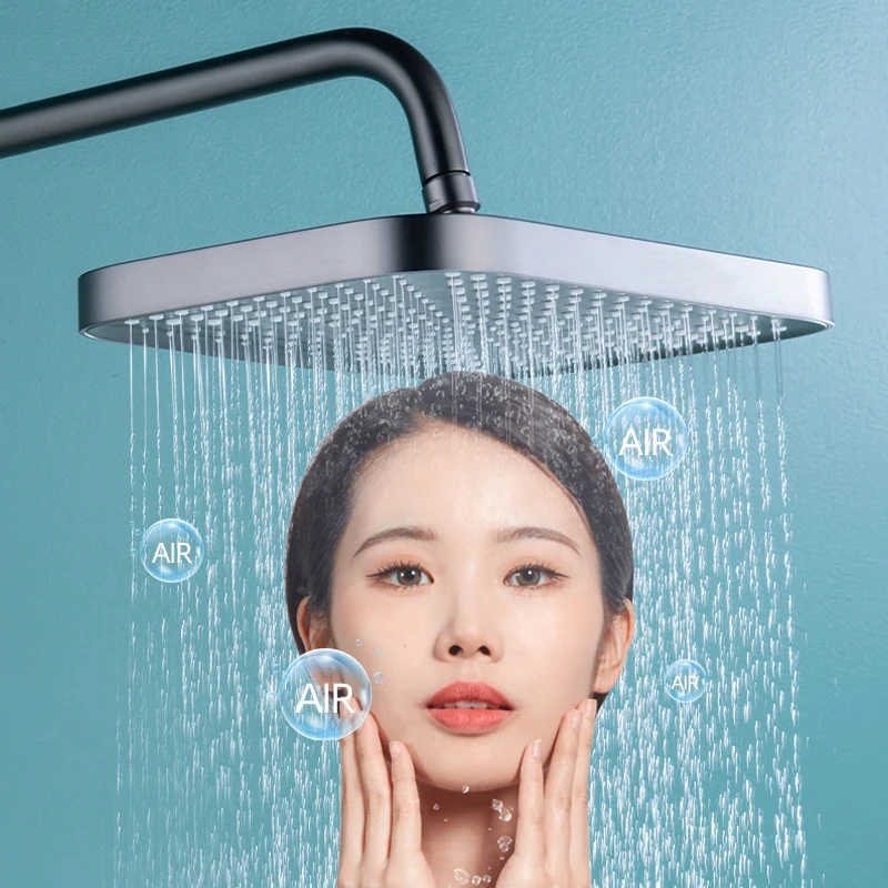 

Digital Shower Faucet Bathroom Hot Cold Mixer Thermostatic Bath System Set Wall Mount SPA Rainfall Grifo Modern Luxury Bathtub