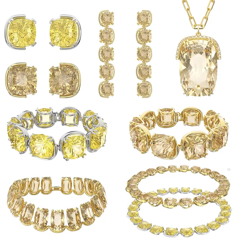 

Swa 2022 Gema Fine Jewelry Sets GEMA Candy Shiny Crystal Trendy Earrings Bracelet Necklace Represents Romantic Gift For Women