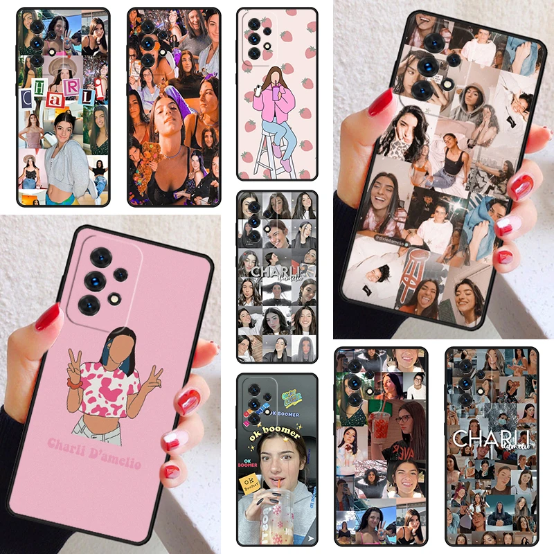 Эстетичный чехол Charli amelio для телефона Samsung Galaxy A52 A72 A73 A20e A21S A50 A70 A11 A12 A42 A31 A40 A51 A71 A32