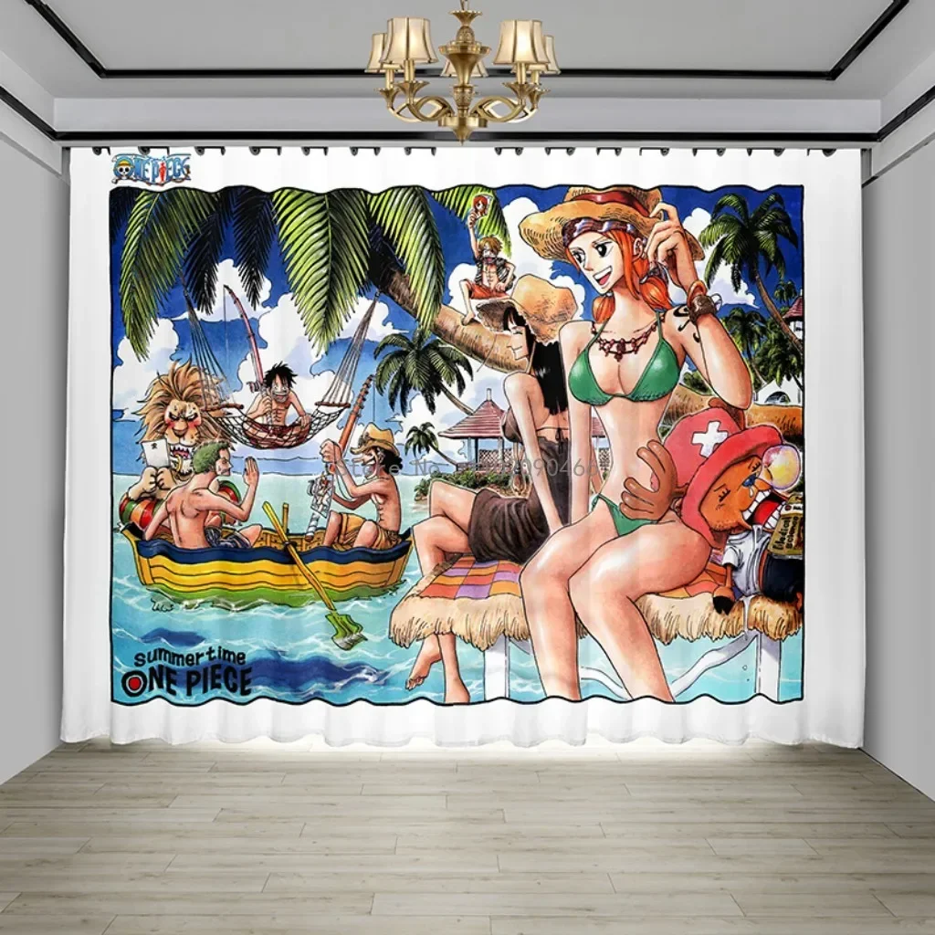 2 шт./комплект, шторы на окна с 3D-принтом, из аниме-игры | AliExpress