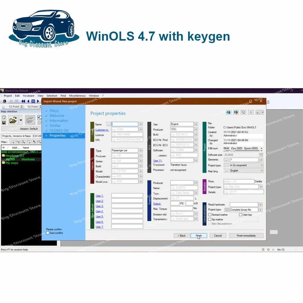 2024 ГОРЯЧИЕ продажи WinOLS 4 70 Plugins + 2021 Damos ECM TITANIUM сервисный инструмент immo v1.2 All Data Winols