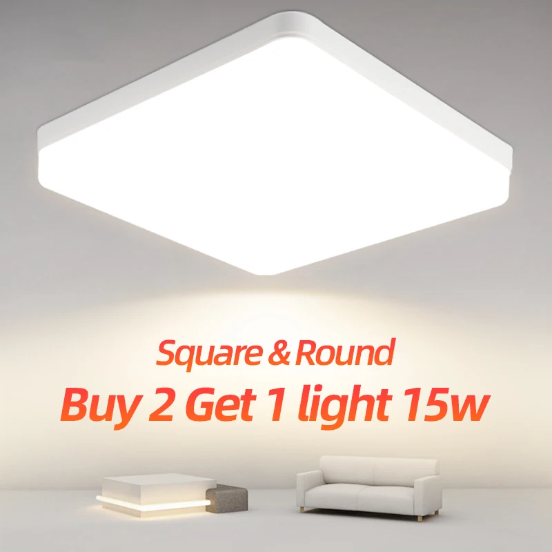 LED tavan ışıkları 220V Ultra ince kare tavan lambası 20/30/50w yüzey montaj Panel AYDINLATMA mutfak ev odası için kapalı ışık