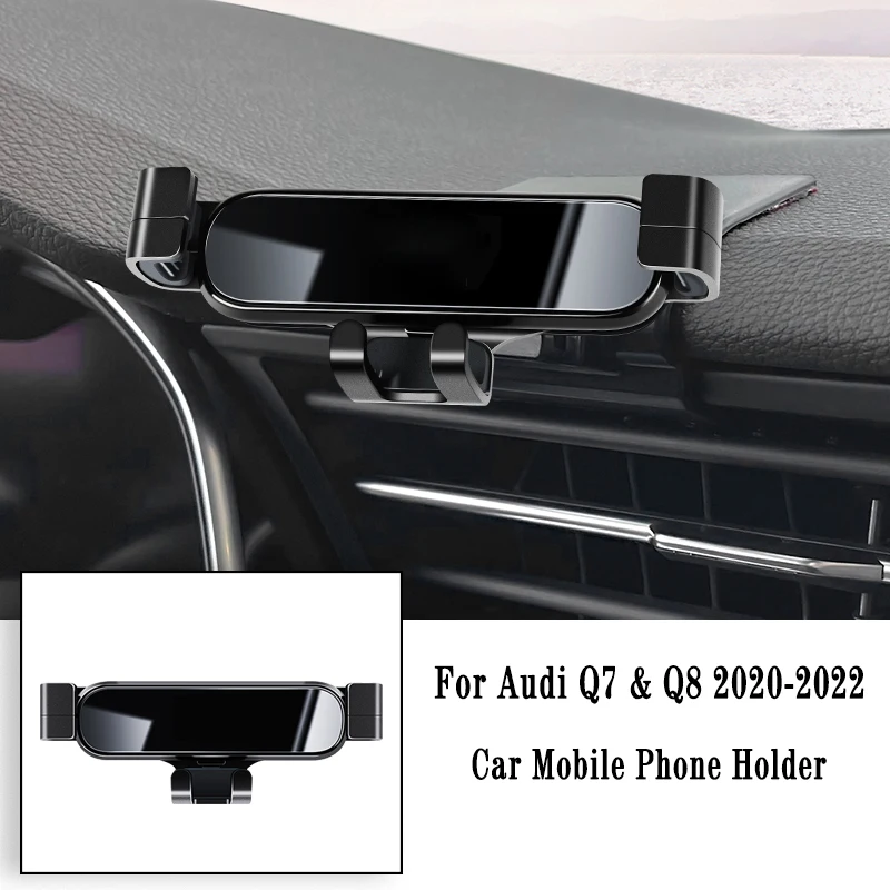 

Navigate Support For Audi Q7 Q8 2020-2022 Gravity Navigation Bracket Air Outlet Clip Bracket Rotatable Support Auto Accessories