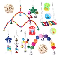 13pcs pet bird toys small bird swing toys bird cage accessories pet parrot chewing toy for small parakeets cockatiels macaws