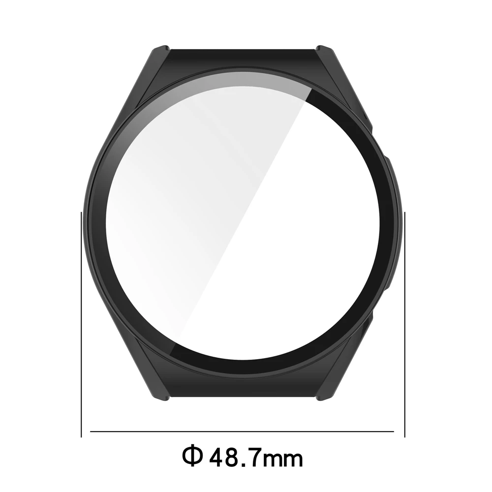 Фото Рамка для Xiaomi Watch S1, высококачественный чехол и протектор экрана из закаленного стекла, тонкие защитные аксессуары из поликарбоната №4