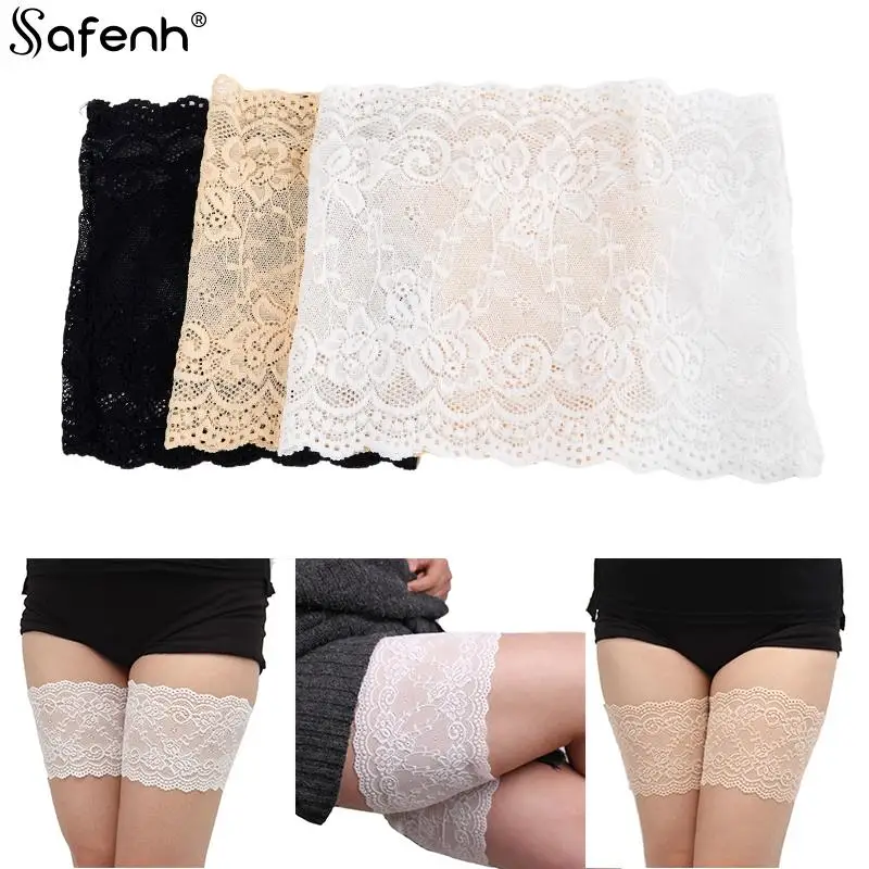 

1Pair 36-78cm Women Thigh Bands Leg Warmers Anti Chafing Ladies Inner-thigh Warmers Non-slip Lace Leg Bands Sexy Women