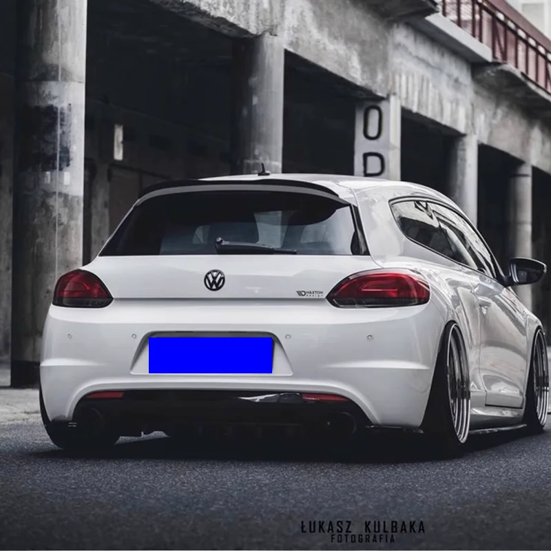Для Volkswagen Scirocco 2009-2019 (не для R) АБС-пластик глянцевый черный спойлер на задний