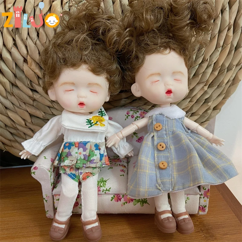 Фото Шарнирная кукла 1/12, 12 см, Ob11, милая кукла, 20 подвижных суставов, игрушечные куклы для девочек, детский подарок, шарнирная кукла №3