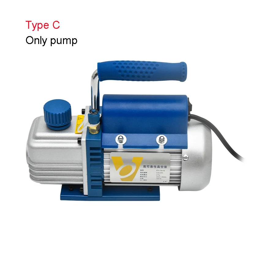 

220 В FY-1H-N роторная лопасть одноступенчатый воздушный вакуумный насос 2PA Ultimate вакуум с холодильными аксессуарами для кондиционирования воздуха