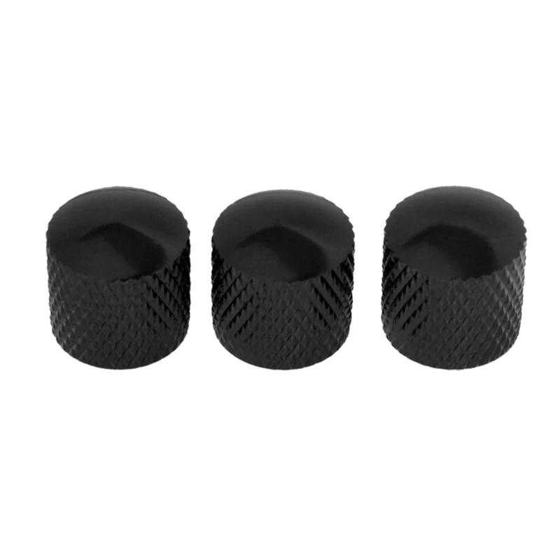 

448D 3Pcs Guitar Knobs Tops Hat Knobs Guitar Speed Control Knobs Metal Volume Tone Control Knobs Fits 6mm/0.24" Rotary Shaft
