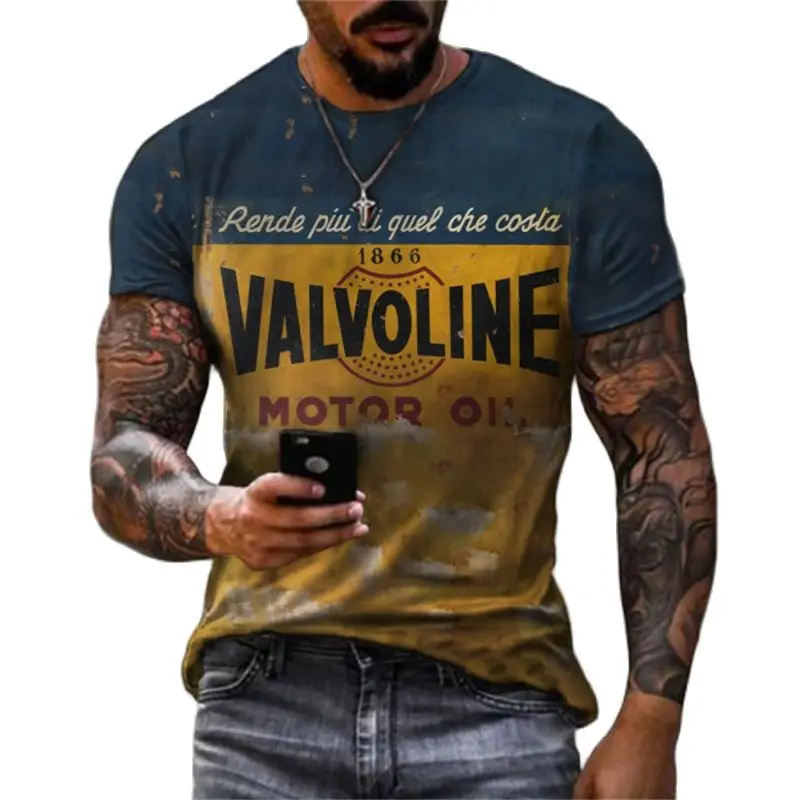 

Футболка мужская с круглым вырезом, модная повседневная свободная тенниска с 3D принтом, модная майка оверсайз с коротким рукавом, лето